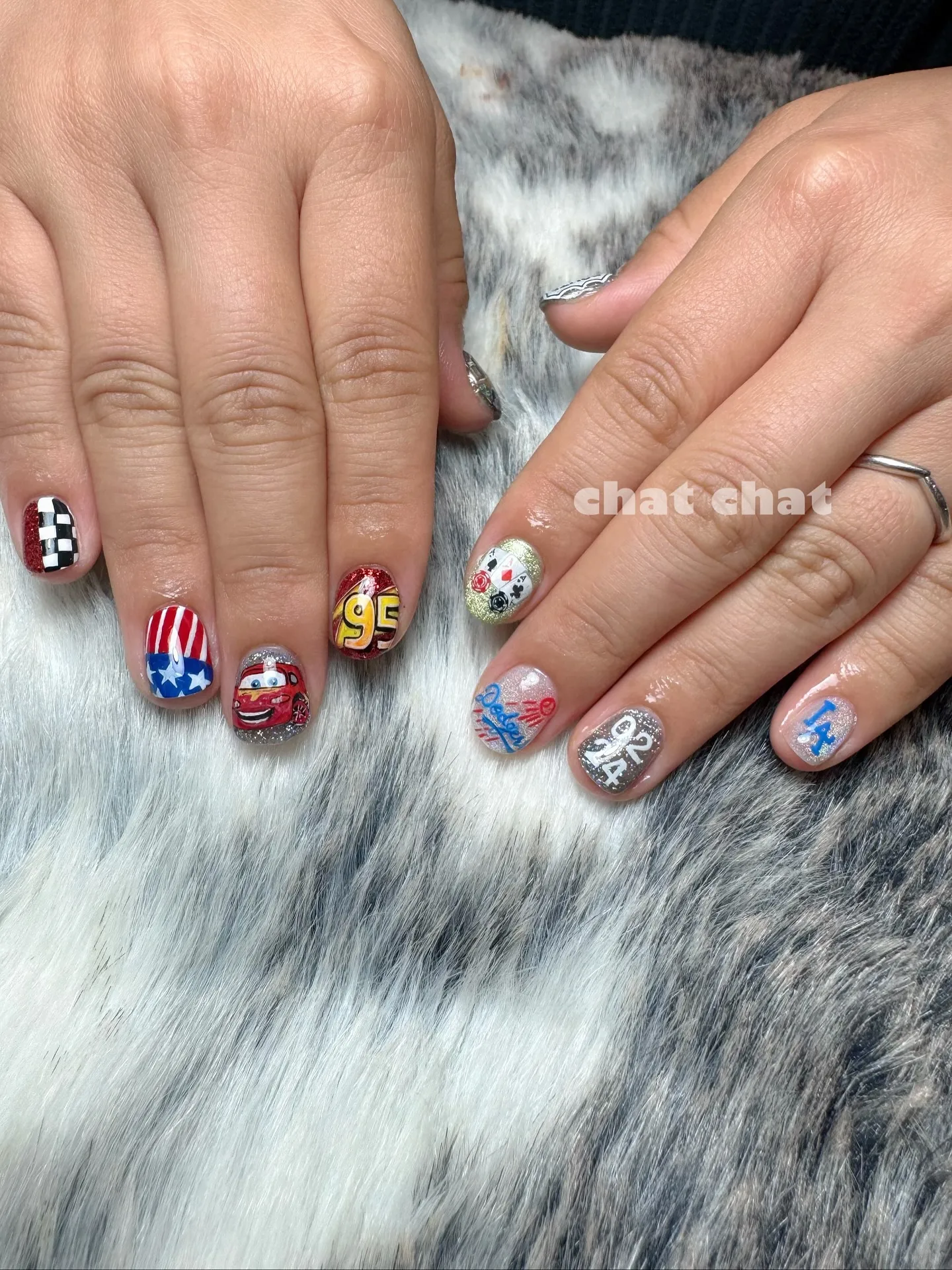 アメリカ🇺🇸旅行ネイル。